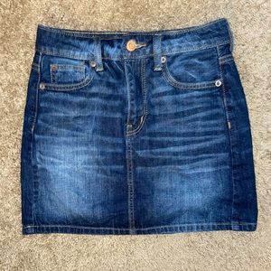 American Eagle blue jean mini skirt size 0